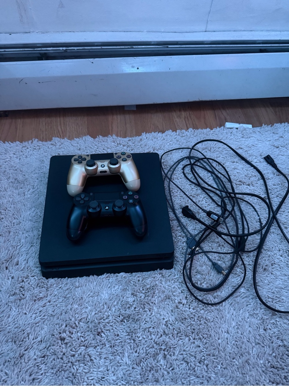 Sony PlayStation PS4 Slim 1TB, With 2 Controllers And Cables